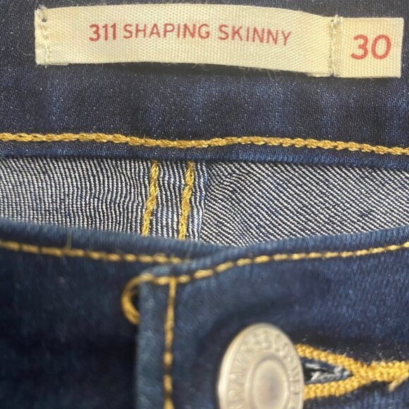 🖤 Levi’s 311 Shaping Skinny Jeans - Size 30 (Dark Wash Stretch Denim) 🖤 - Picture 7 of 8